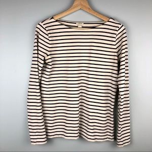 J Crew Striped Boatneck Long Sleeve